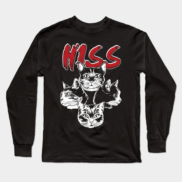 CATS: HISS Cats Long Sleeve T-Shirt by woormle
